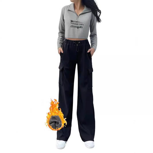 Cargo Pocket Trousers Loose Street Mop Trousers