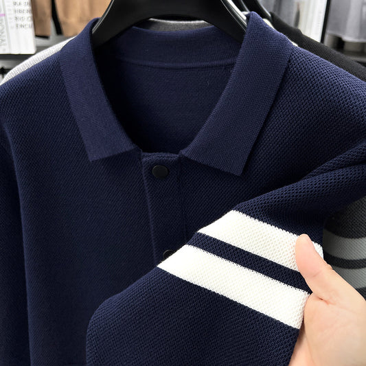 Knitted Cardigan Lapel Korean Slim Men's Jacket