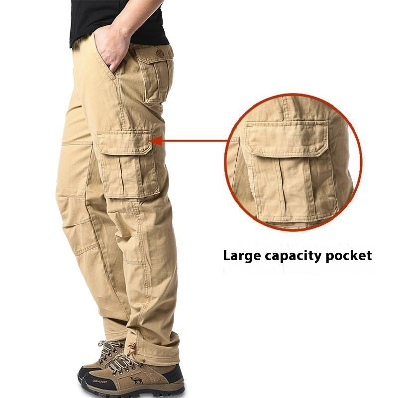 Men's Multi-pocket Plus Size 100 Cotton Cargo Pants
