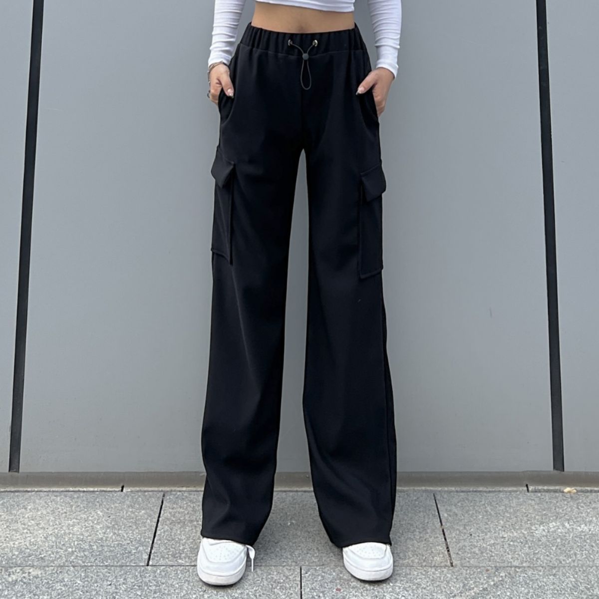 Cargo Pocket Trousers Loose Street Mop Trousers